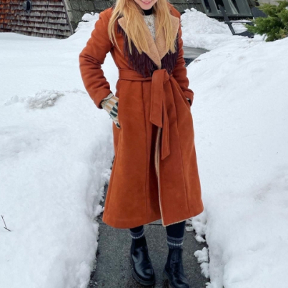 NWT ANTHRO | Hutch Daisy Suede Fringed Coat - Picture 10 of 17